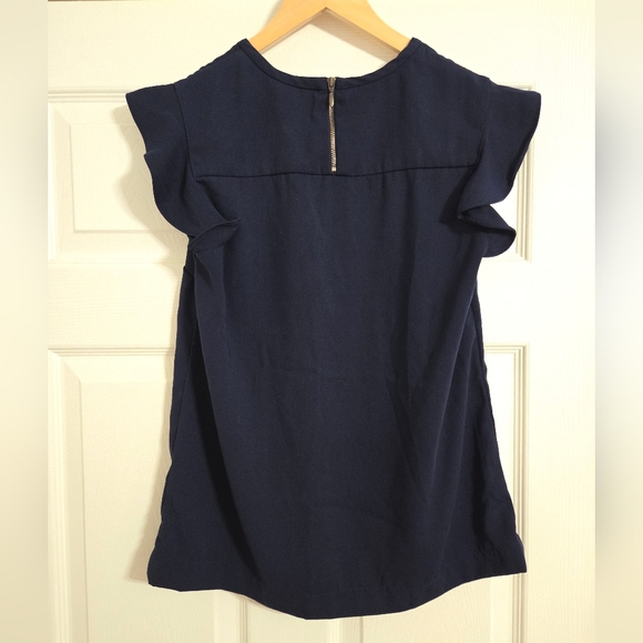 J. Crew Navy Blue Women's Top Size 4 - Picture 5 of 6
